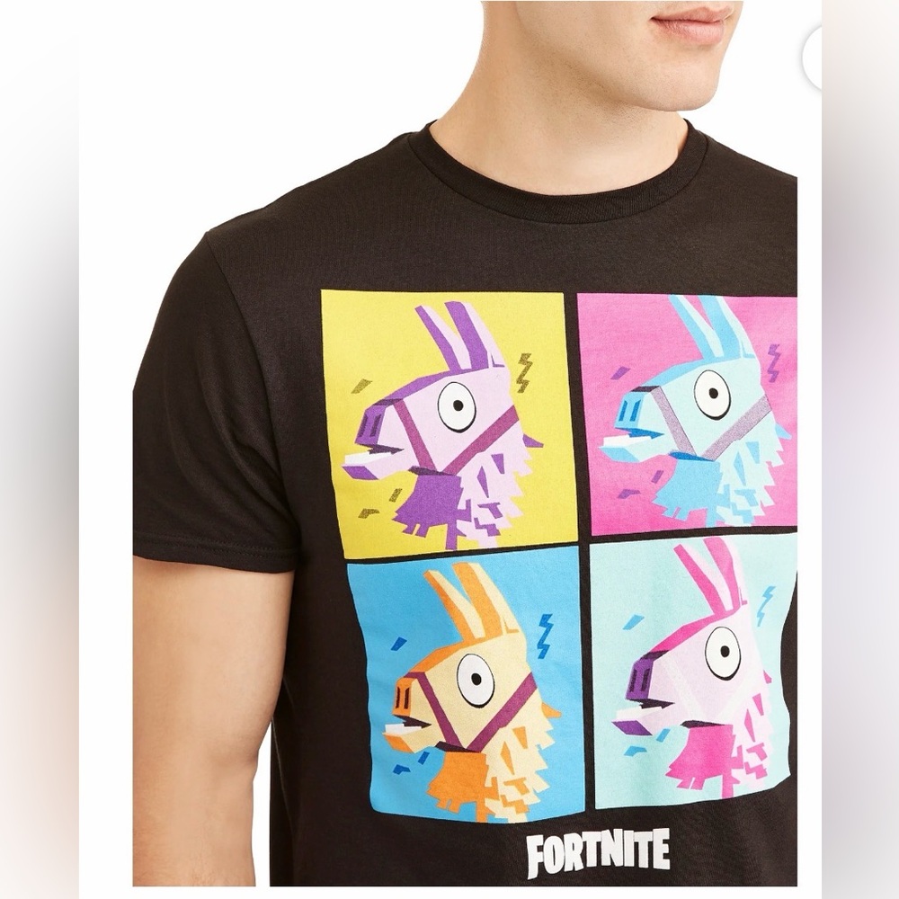 Fortnite Epic Games Loot Llama Black Colorblock T-Shirt